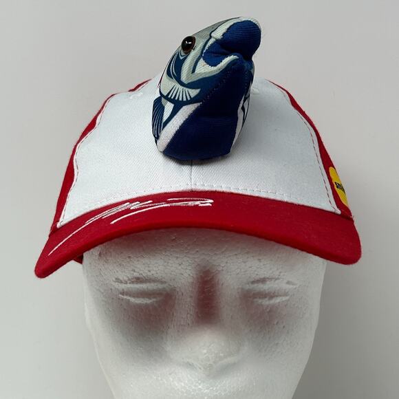 Los Angeles LA Angels Mike Trout Hat Baseball Cap 3D Fish 6 Panel Red Strapback - Picture 2 of 10